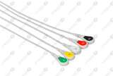 Spacelabs Compatible Reusable ECG Lead Wire - IEC - 5 Leads Snap
