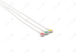 Siemens Compatible Reusable ECG Lead Wire - IEC - 3 Leads Snap with 5 Connectors