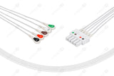 Siemens Compatible Reusable ECG Lead Wires - AHA - 5 Leads Snap
