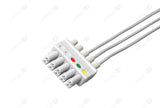 Siemens Compatible Reusable ECG Lead Wires - IEC - 3-Lead Grabber with 5 connectors