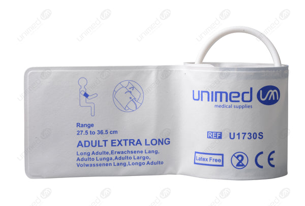 Disposable NIBP Cuff - Single Tube Adult Long 27.5-36.5cm