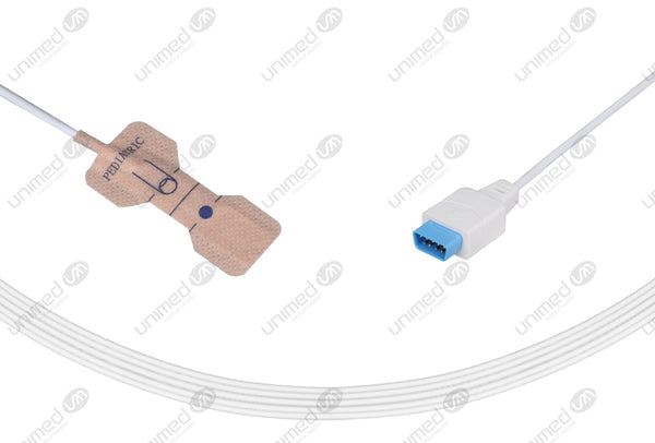 GE TruSignal Compatible Disposable SpO2 Sensors Adhesive Textile - TS-PAW-10 Pediatric(1-40kg) Box of 24pcs