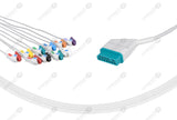 Nihon Kohden Compatible One Piece Reusable ECG Cable-BJ-900P 10 Leads Grabber