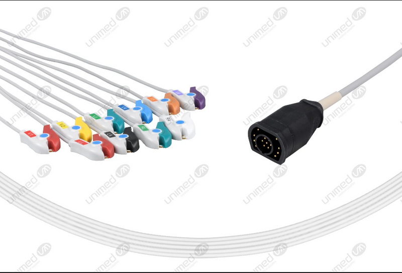 ZOLL Compatible One Piece Reusable ECG Cable - AHA - 8000-1007-02