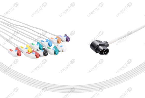 ZOLL AHA One Piece Reusable ECG Cable 10 Leads Grabber