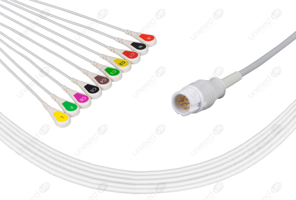 21085S-I  Philips Compatible One Piece Reusable ECG Cable