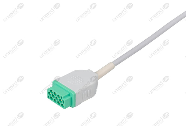 Marquette Compatible One Piece Reusable ECG Cable - AHA - 10 Leads Grabber