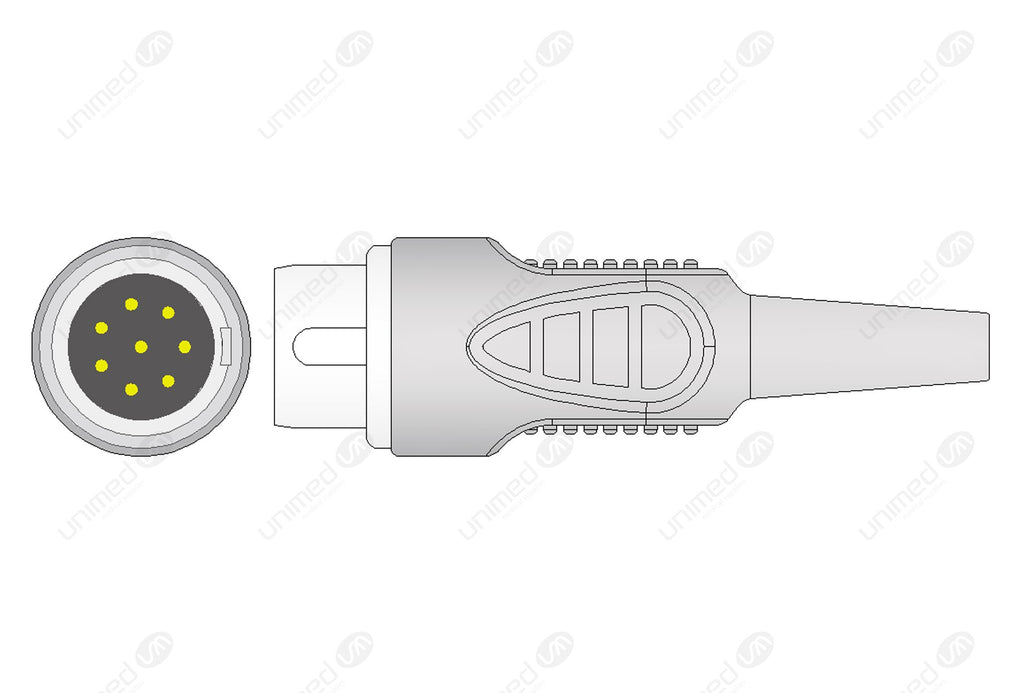 Philips Compatible One Piece Reusable ECG Cable-M1733A 3 Leads Snap ...