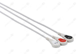 Nihon Kohden One Piece Reusable ECG Cable - AHA - 3 Leads Snap