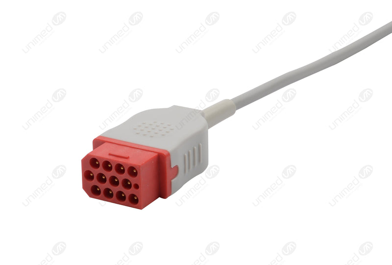 Bionet Compatible One-Piece Reusable ECG Cable - IEC - 3 Leads Grabber