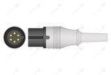 MEK Compatible One Piece Reusable ECG Cable - AHA - 3 Leads Snap