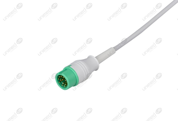 Mindray Compatible One Piece Reusable ECG Cable - AHA - 3 Leads Snap