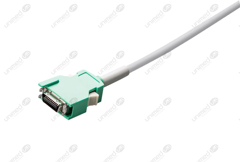 Nihon Kohden Compatible One Piece Reusable ECG Cable - AHA - 3 Leads Grabber