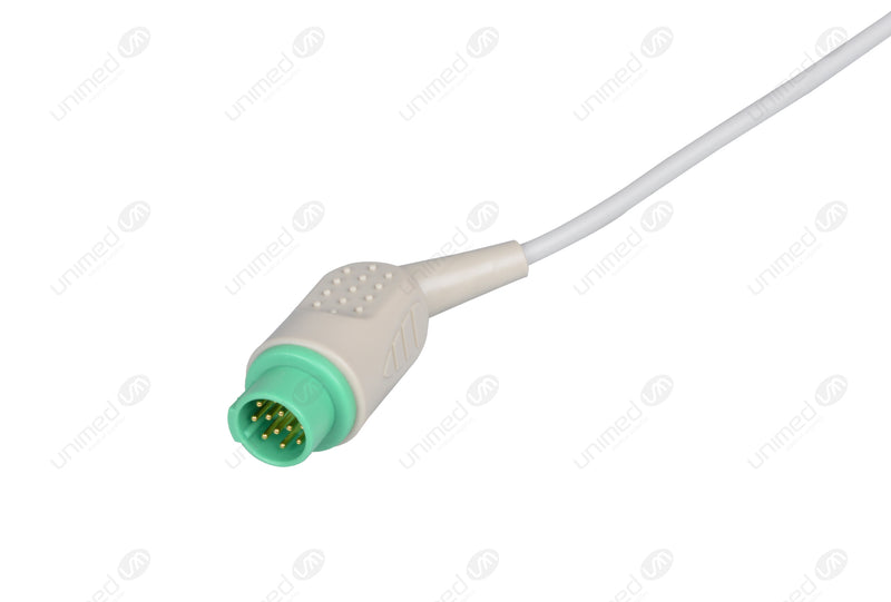 Bruker Compatible One Piece Reusable ECG Cable - IEC - 3 Leads Grabber