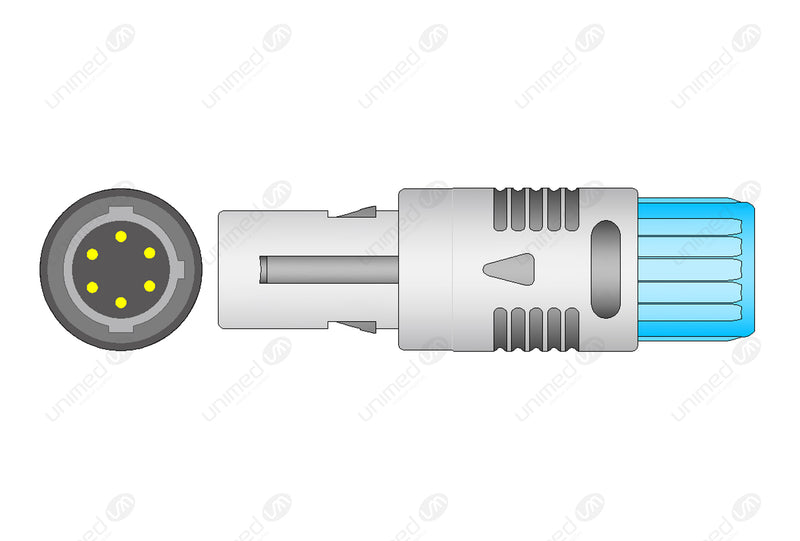 BIOSYS Compatible One Piece Reusable ECG Cable - IEC - 3 Leads Grabber