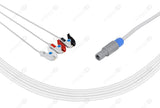 BIOSYS Compatible One Piece Reusable ECG Cable - AHA - 3 Leads Grabber