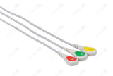 Mindray >Datascope Compatible One Piece Reusable ECG Cable - IEC - 3 Leads Snap