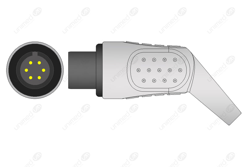 Alpta Datascope Passport V 3-Lead ECG Cable - Snap AHA - Compatible G6711B