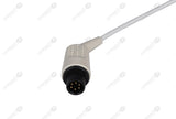 AAMI 6Pin Compatible One Piece Reusable ECG Cable - AHA - 3 Leads Snap