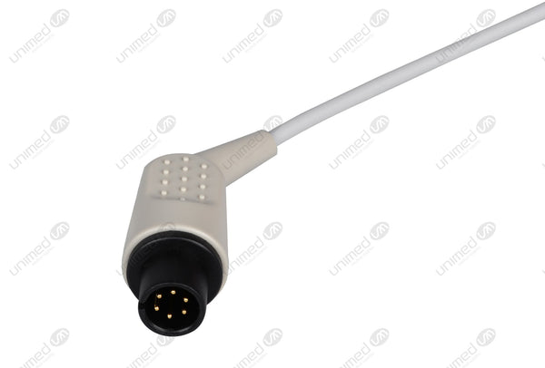 Welch Allyn Compatible One Piece Reusable ECG Cable - AHA - 3 Leads Grabber