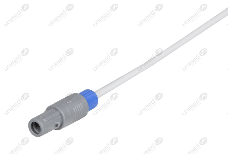 SonoScape Compatible One Piece Reusable ECG Cable - AHA - 3 Leads Snap