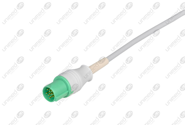 GE-Hellige Compatible One Piece Reusable ECG Cable - IEC - 3 Leads Grabber