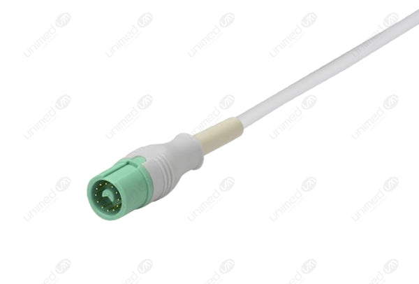 Fukuda Denshi Compatible One Piece Reusable ECG Cable - IEC - 3 Leads Grabber