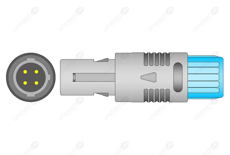 Siemens CT Compatible One Piece Reusable ECG Cable - IEC - 3 Leads Grabber