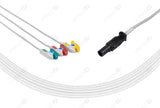 CAS Medical Compatible One Piece Reusable ECG Cable - IEC - 3 Leads Grabber