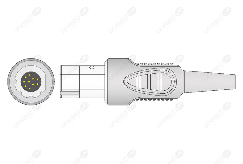 Drager Compatible One Piece Reusable ECG Cable - IEC - 3 Leads Grabber