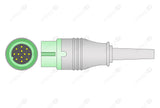 DRE Compatible One Piece Reusable ECG Cable - IEC - 3 Leads Grabber