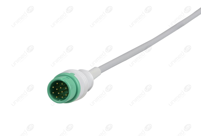 DRE Compatible One Piece Reusable ECG Cable - IEC - 3 Leads Grabber