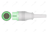 DRE Compatible One Piece Reusable ECG Cable - AHA - 3 Leads Grabber