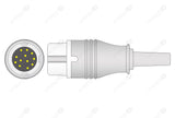 Philips Compatible One Piece Reusable ECG Cable - IEC - 3 Leads Grabber