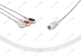 Philips Compatible One Piece Reusable ECG Cable-M1972A 3 Leads Snap