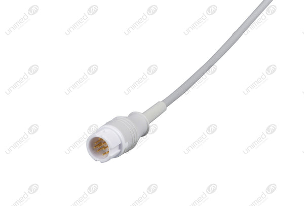Philips Compatible One Piece Reusable ECG Cable - AHA - 3 Leads Snap