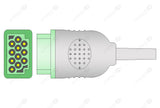 Marquette Compatible One Piece Reusable ECG Cable - IEC - 3 Leads Grabber