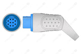 Datex Compatible One Piece Reusable ECG Cable - AHA - 3 Leads Grabber