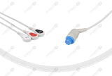 Datex Compatible One Piece Reusable ECG Cable 3 Leads Snap