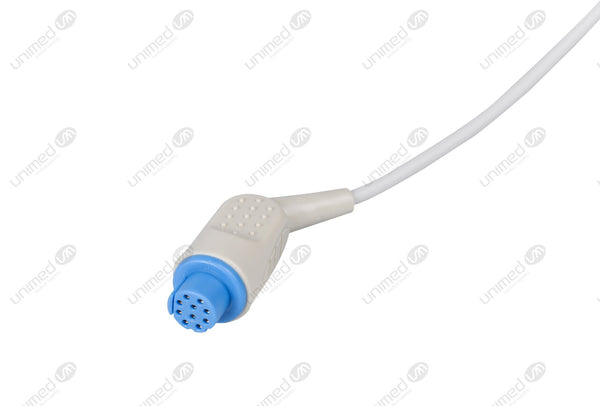 Datex Compatible One Piece Reusable ECG Cable - AHA - 3 Leads Snap