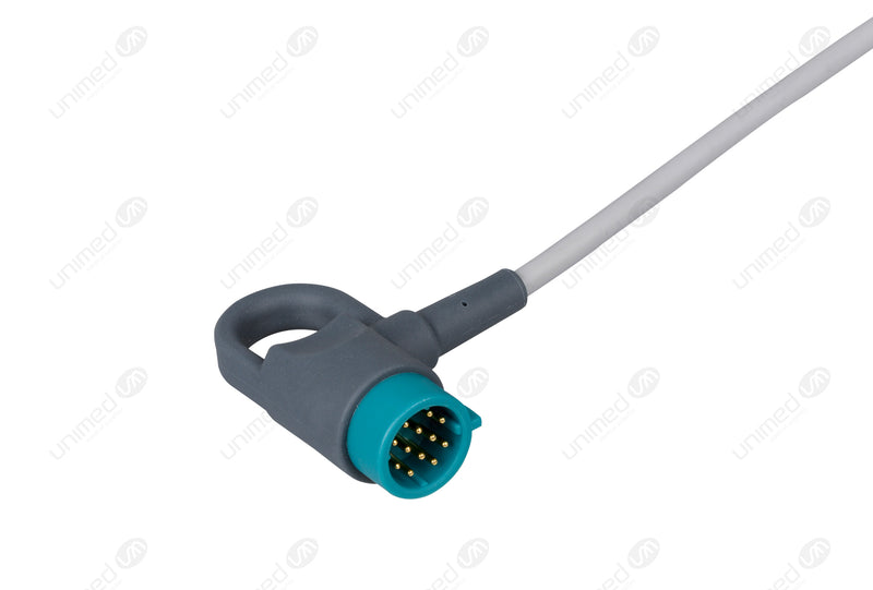 Medtronic Compatible One Piece Reusable ECG Cable - AHA - 4 Leads Snap