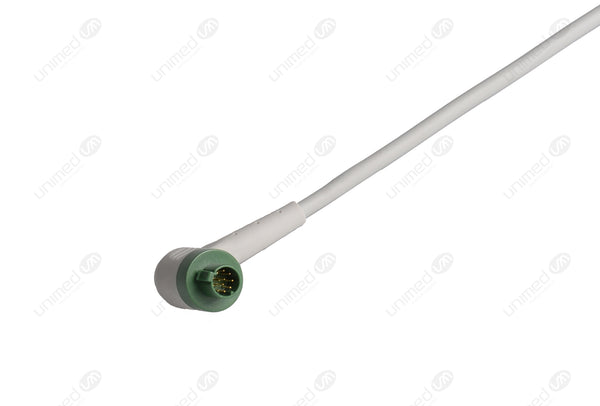 Schiller Compatible One-Piece Reusable ECG Cable - AHA - 4 Leads Grabber