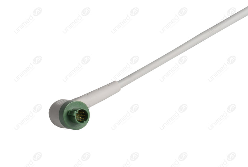 Schiller Compatible One Piece Reusable ECG Cable - AHA - 4-Lead Grabber