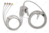 Schiller Compatible One Piece Reusable ECG Cable - IEC - 4-Lead Snap