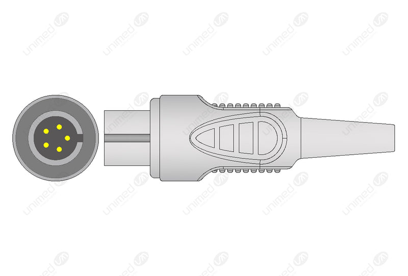 AAMI 5Pin Compatible One Piece Reusable ECG Cable - AHA - 5 Leads Grabber
