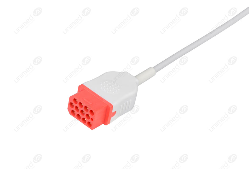 Bionet Compatible One-Piece Reusable ECG Cable - AHA - 5 Leads Snap