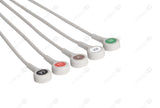 Bionet Compatible One-Piece Reusable ECG Cable - AHA - 5 Leads Snap
