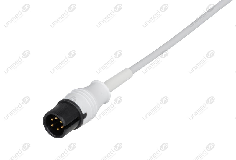 MEK Compatible One Piece Reusable ECG Cable - AHA - 5 Leads Grabber