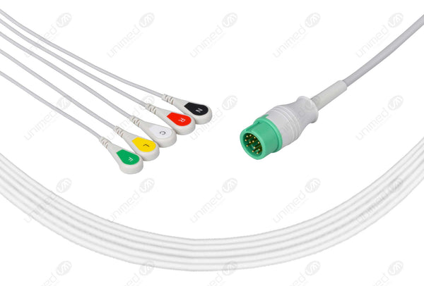 Datascope 040-000963-00/EA6252B One piece ecg cable