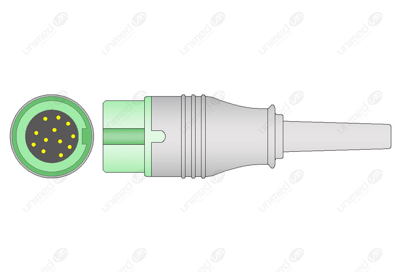 Mindray Compatible One Piece Reusable ECG Cable - IEC - 5 Leads Snap